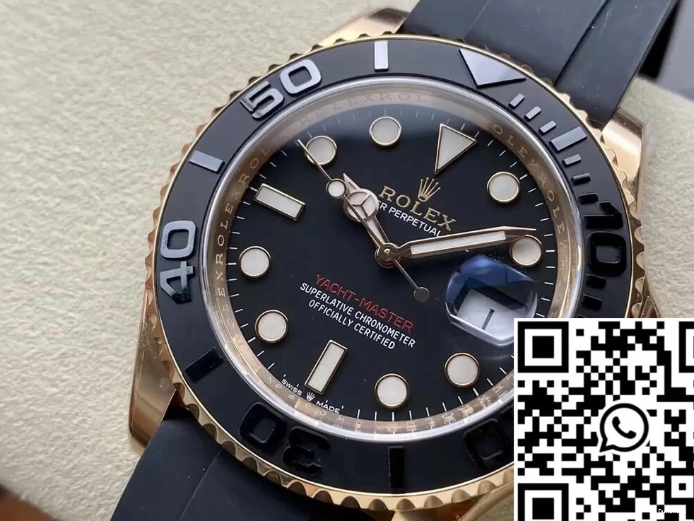 Dial Factory Clean Yacht Gold Rose Master Rolex M126655-0002 Black 0214